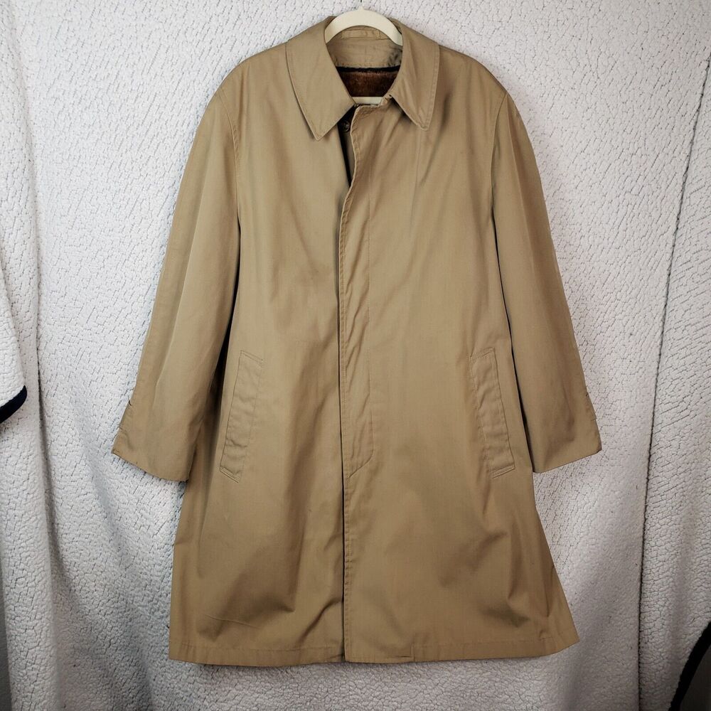 English Squire Trench Coat Mens 50 Beige Classiccore Old Money English Preppy